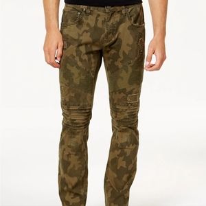 INC International Concepts Men's Slim Straight Camouflage Jeans